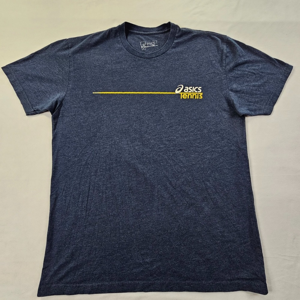 Asics Tennis Blue Short Sleeve T-Shirt Men's L